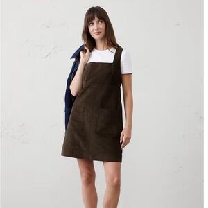 NWT Banana republic Brown Pinafore Dress